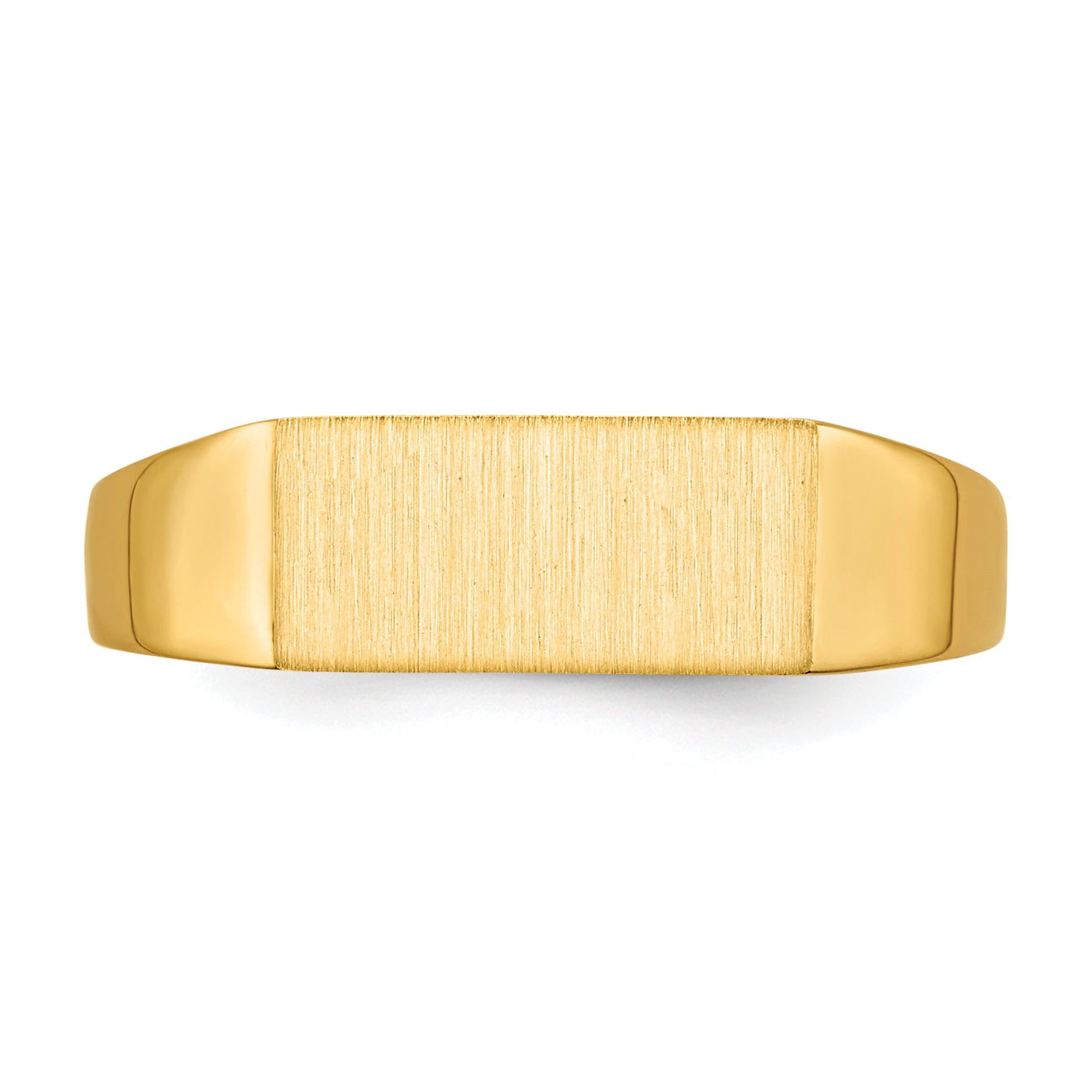 14k 12.0x5.5mm Rectangle Closed Back Signet Ring RS401