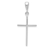 14k White Gold Cross Pendant K1173