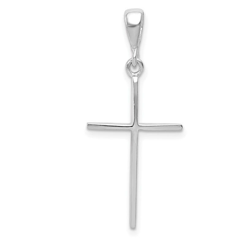 14k White Gold Cross Pendant K1173