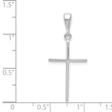 14k White Gold Cross Pendant K1173