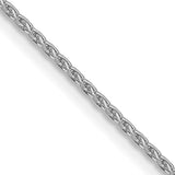 14K White Gold 10 inch 1mm Diamond-cut Parisian Wheat with Lobster Clasp Anklet PEN269