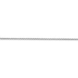 14K White Gold 10 inch 1.45mm Diamond-cut Cable with Lobster Clasp Anklet PEN146