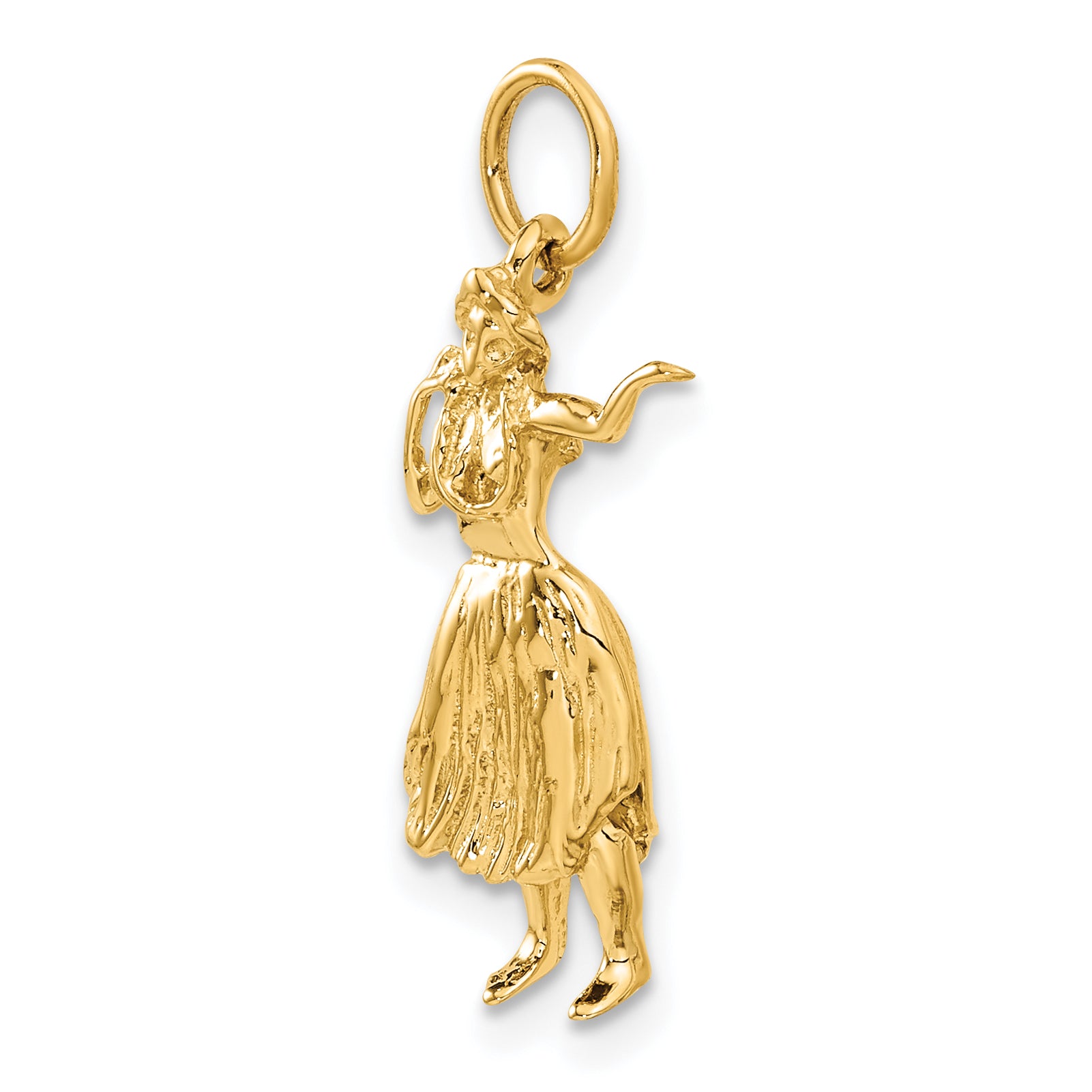 14k 3-D Hula Dancer Charm A0240