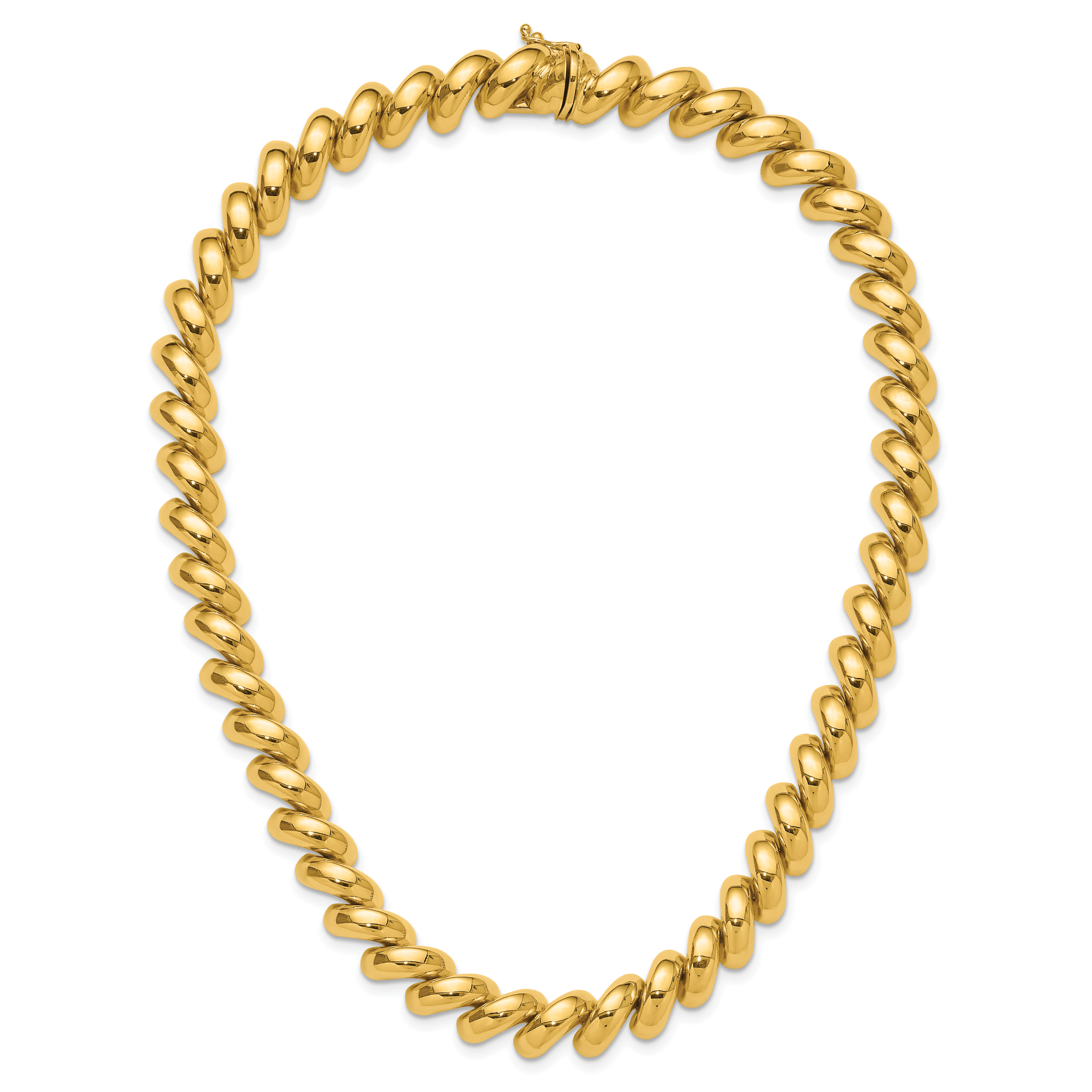 14k Polished 12mm 17 inch San Marco Necklace SM20
