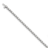 14k White Gold Complete 3.15 carat AA Diamond 4-prong 7 inch Tennis Bracelet X10005WAA