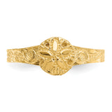 14K Diamond-cut Sand Dollar Toe Ring K3832