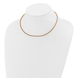 14k Yellow Clasp 2mm 16 inch Natural Leather Cord Necklace XG263