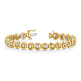 14k Complete 1/2 carat Round AAA Diamond Circle Add-a-Diamond 7 inch Tennis Bracelet X853AAA