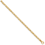 14K 18 inch 4.4mm Hand Polished Fancy Link with Fancy Lobster Clasp Chain LK669
