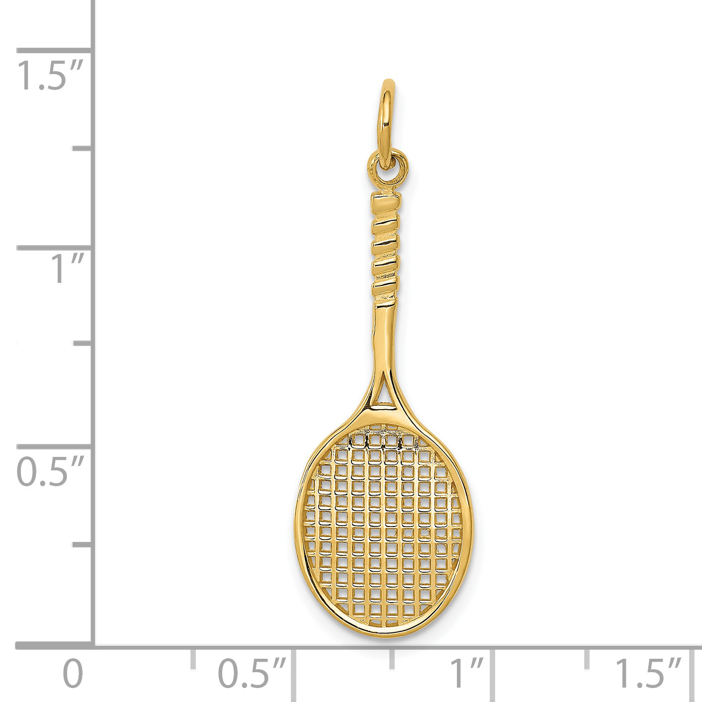 14k Tennis Racquet Charm C1224