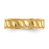 14k 4mm Leaf Design Toe Ring R547