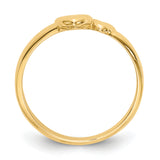 14k Polished Adjoining Hearts Ring K5744