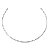 14k White Gold Polished 4mm Standard Weight 16 inch Domed Omega Necklace OW4