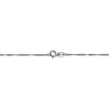 14K White Gold 14 inch 1mm Singapore with Spring Ring Clasp Chain PEN166