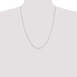 14K White Gold 14 inch 1mm Singapore with Spring Ring Clasp Chain PEN166
