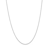 14K White Gold 14 inch 1mm Singapore with Spring Ring Clasp Chain PEN166