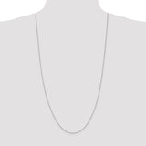 14K White Gold 14 inch 1mm Singapore with Spring Ring Clasp Chain PEN166