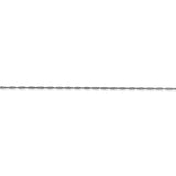 14K White Gold 14 inch 1mm Singapore with Spring Ring Clasp Chain PEN166