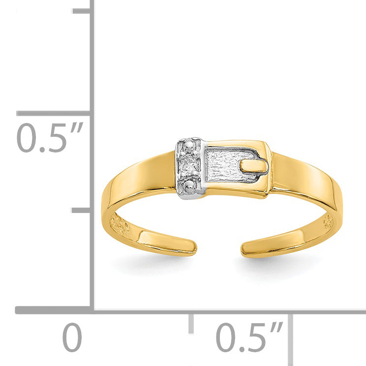 14k .01 carat Diamond Buckle Toe Ring RM5650