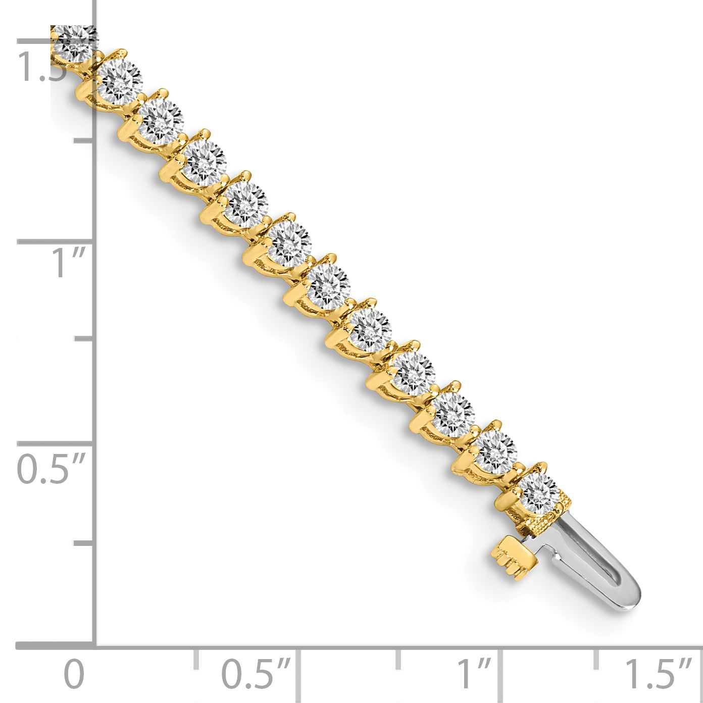 14k Complete 4.3 carat Round A Diamond 3-prong 7 inch Tennis Bracelet X2839A