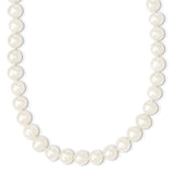 9-10mm White Semi-Round Freshwater Cultured Pearl Endless 80 inch Necklace QH5203