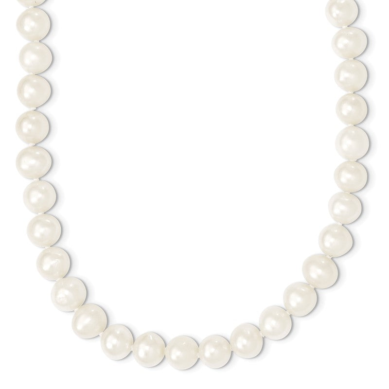 9-10mm White Semi-Round Freshwater Cultured Pearl Endless 80 inch Necklace QH5203