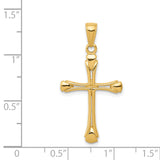 14K Cross with Triangle Tips Pendant C4242