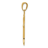 14K Cross with Triangle Tips Pendant C4242