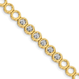 14k Complete 1/2 carat Round AAA Diamond Circle Add-a-Diamond 7 inch Tennis Bracelet X853AAA