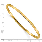 14k Polished Square Tube 3.00mm Slip-on Round Bangle Bracelet DB472