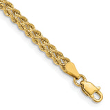 14k 3.75mm Wide Double Strand Rope 7 inch Bracelet 014S2
