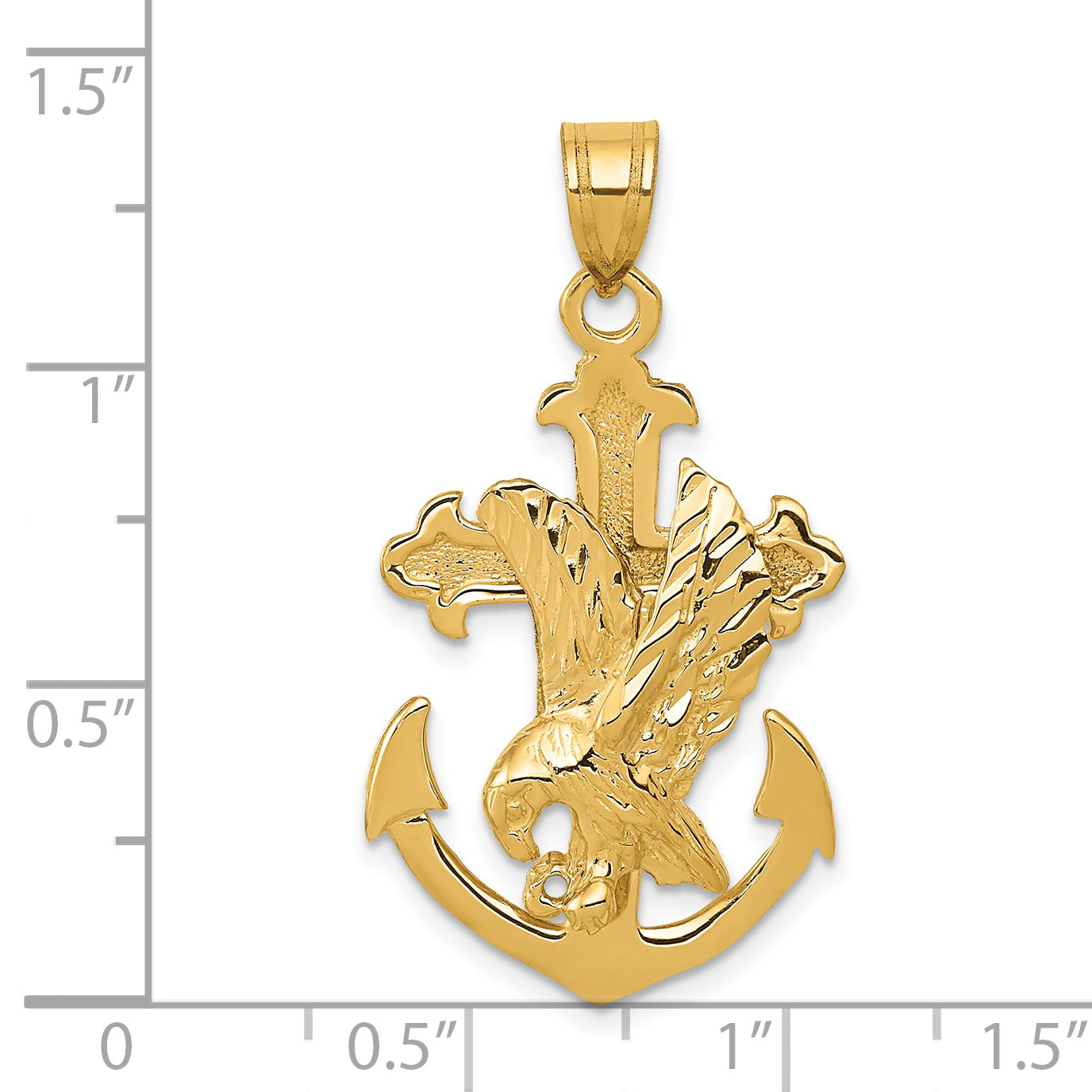 14k Mariners Cross with Eagle Pendant C1408
