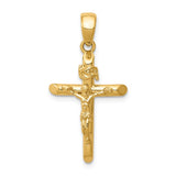 14K Polished Crucifix Cross Pendant K5566