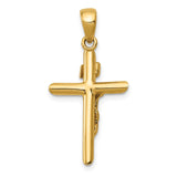 14K Polished Crucifix Cross Pendant K5566