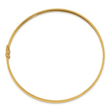 14K Polished 4.00mm Flexible Round Bangle Bracelet DB600