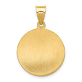 14k Polished and Satin Hollow St. Anne Medal Pendant XR1286