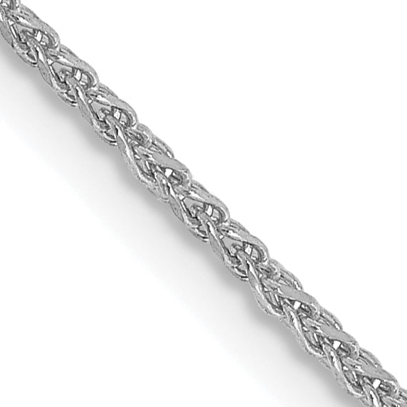 14K White Gold 10 inch 1.25mm Diamond-cut Spiga with Lobster Clasp Anklet PEN127