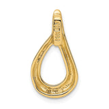 14k Polished Slide Fits up to 4mm Regular/6mm Fancy or Reversible Omega SL52