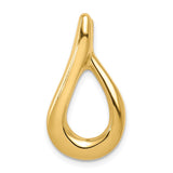 14k Polished Slide Fits up to 4mm Regular/6mm Fancy or Reversible Omega SL52