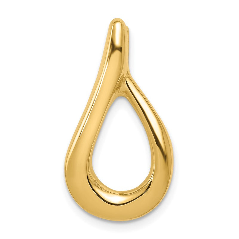 14k Polished Slide Fits up to 4mm Regular/6mm Fancy or Reversible Omega SL52