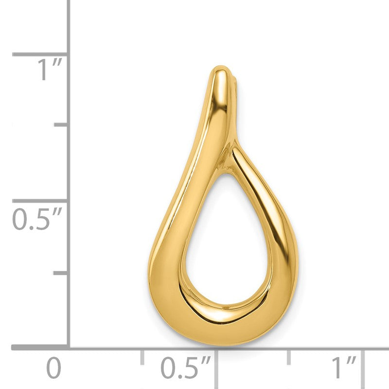 14k Polished Slide Fits up to 4mm Regular/6mm Fancy or Reversible Omega SL52