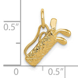 14k 3-D Golf Bag Charm A7107