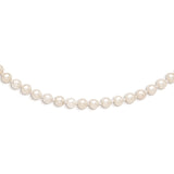 14k 4-5mm White Semi-Round Freshwater Cultured Pearl 12 inch Necklace XF451