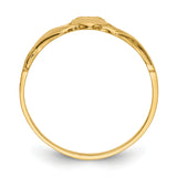 14k Ladies Polished Claddagh Ring D1862