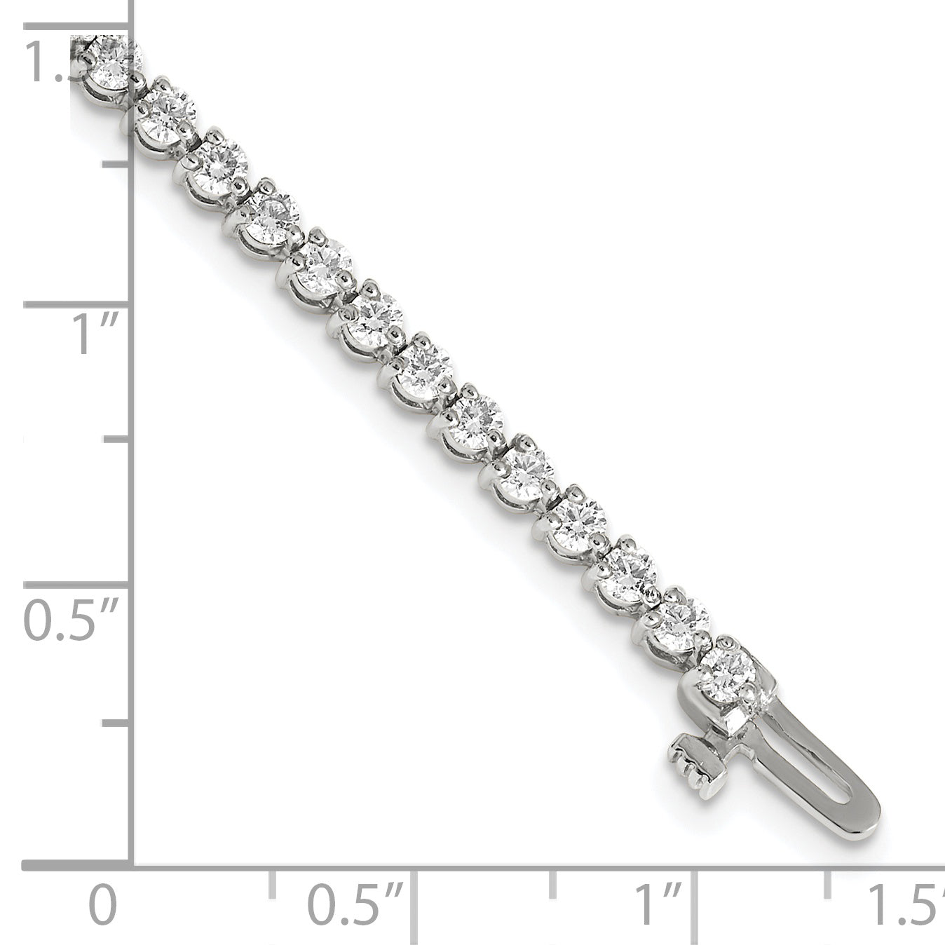 14k White Gold Complete 3.3 carat Round AA Diamond 3-prong 7 inch Tennis Bracelet X2838WAA
