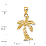 14k Palm Tree Pendant K2894