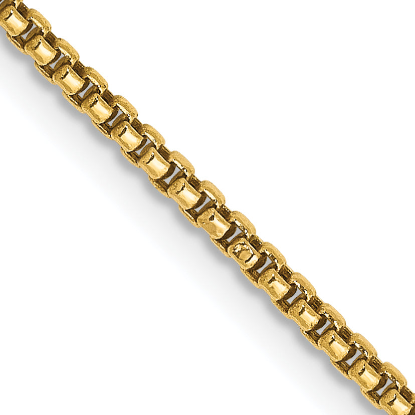 14K 26 inch 1.5mm Semi-Solid Round Box with Lobster Clasp Chain BC140