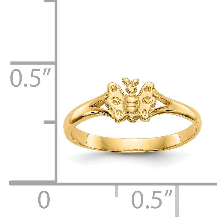 14K Butterfly Size 2 Baby / Childs Ring R529