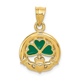 14k Enameled Claddagh Charm K214