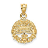 14k Enameled Claddagh Charm K214